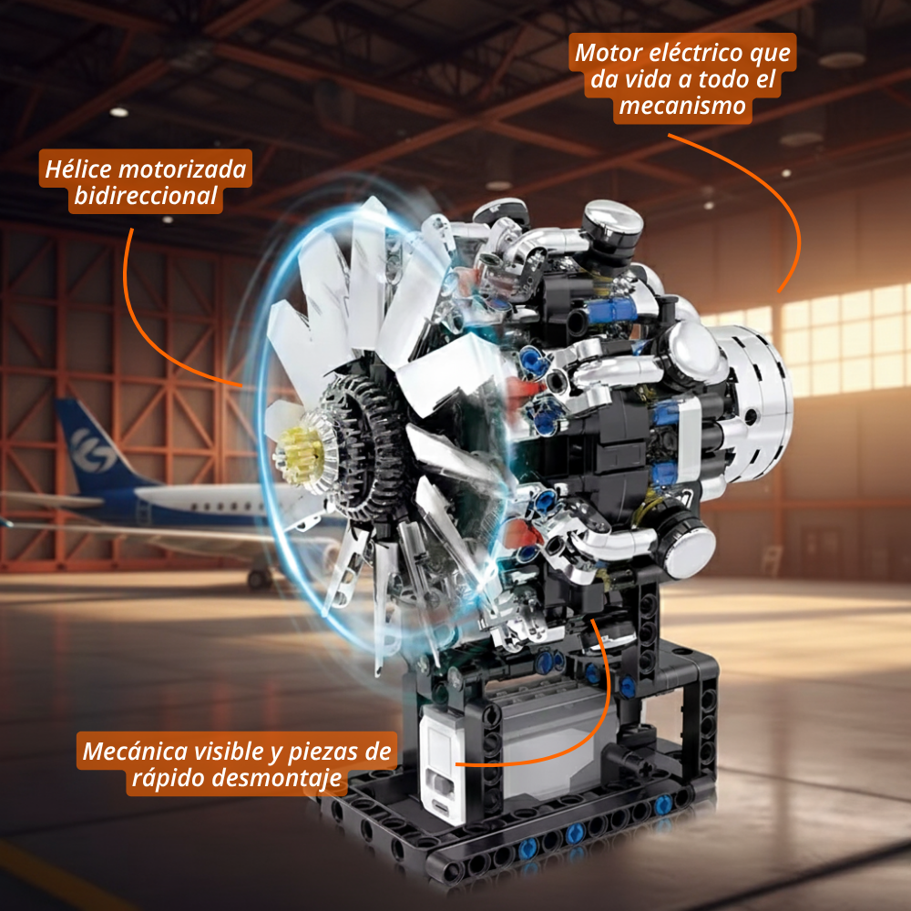 Motor de Avión V8 (558 pzas)